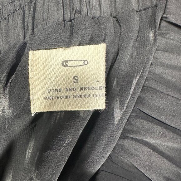 Anthropologie Pins and Needles Skirt Womens Small Black White Pull On Elastic - Picture 4 of 7